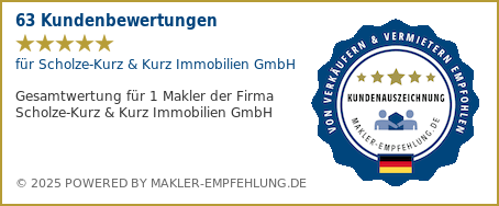 Qualitätssiegel makler-empfehlung.de für IMMO/RO Immobilien