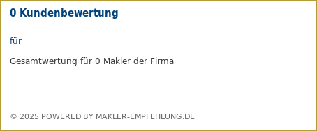 Qualitätssiegel makler-empfehlung.de für Victoria Heydeck Immobilien