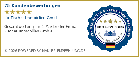 Qualit�tssiegel makler-empfehlung.de f�r Fischer Immobilien GmbH