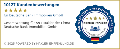 Qualitätssiegel makler-empfehlung.de für Postbank Immobilien GmbH