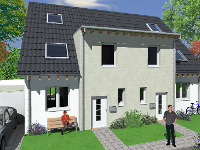 Wohnimmobilie Kauf Doppelhaus Moderne Neubau-Doppelhaushälfte gehobener Ausstattung in Dinslaken Bruch - Wilhelminenstraße