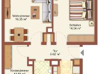 Wohnimmobilie Kauf Erdgeschosswohnung Vermietete 3-Zimmer Wohnung in Bischofsheim